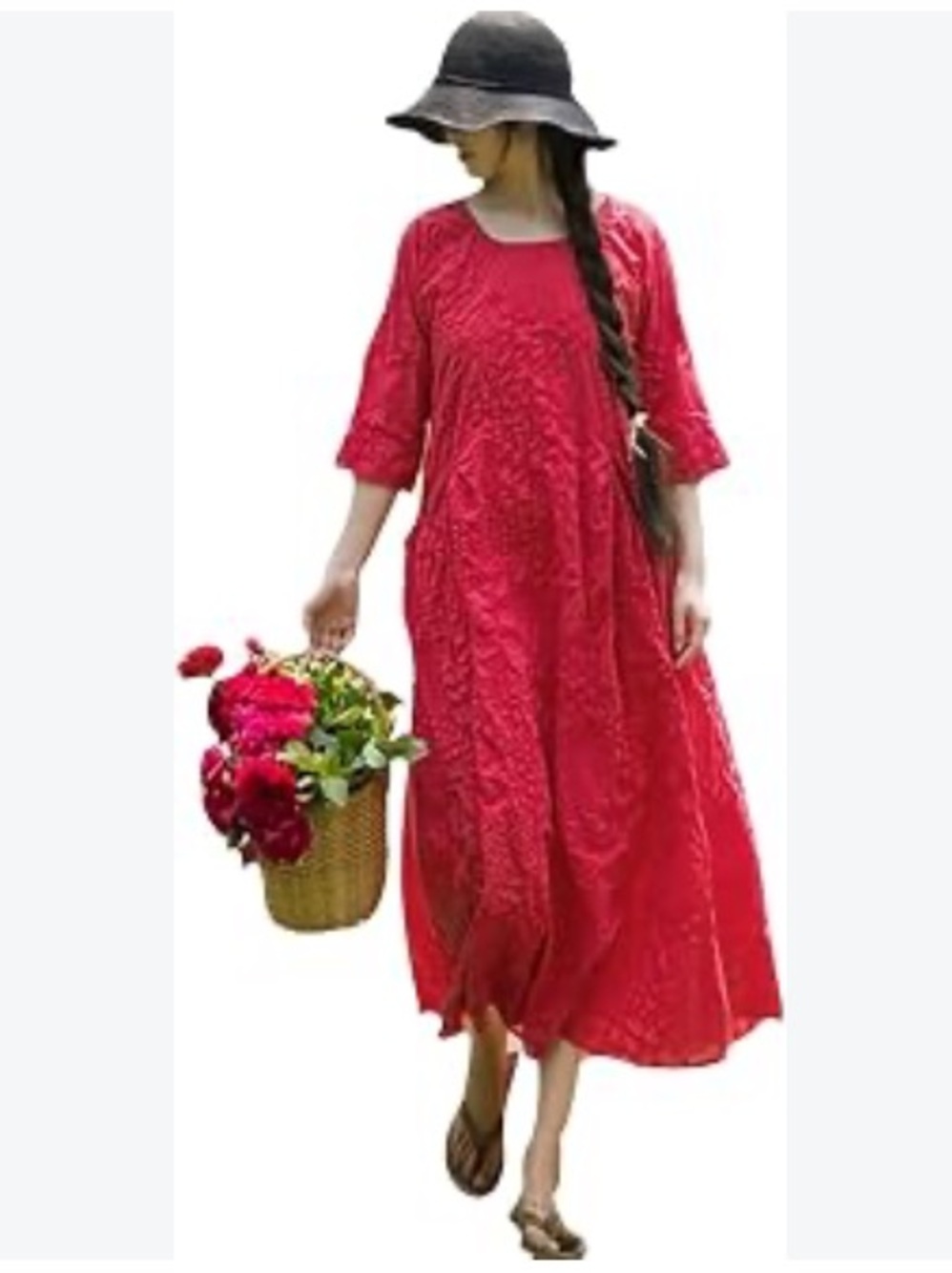 Loose fit lightweight red relaxed dress sz 2xl